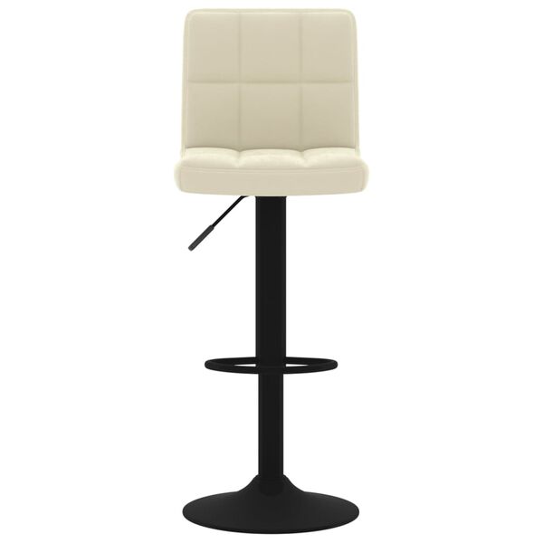 vidaXL Tabouret de bar Cr&egrave;me Velours