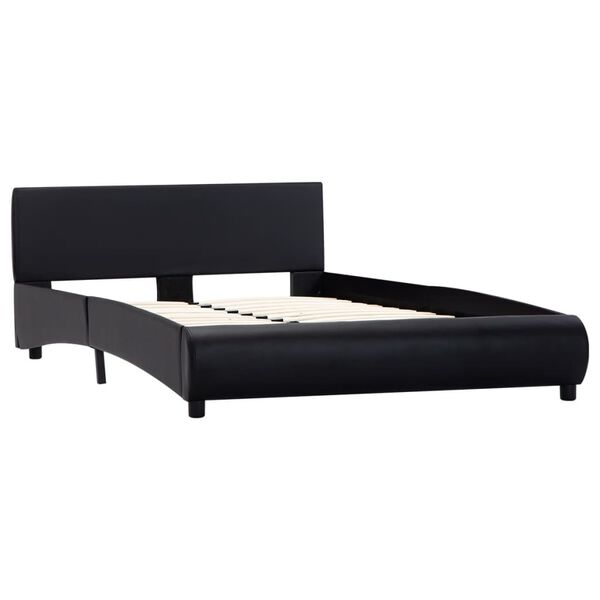 vidaXL Cadre de lit avec LED sans matelas noir 140x200 cm