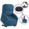 vidaXL Fauteuil inclinable de massage électrique bleu velours