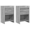 vidaXL Tables de chevet 2 pc Sonoma gris 40 x 30 x 60 cm