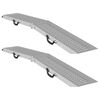 vidaXL Ramp de Chargement 2 pcs Argent 166 x 23 x 4,5 cm