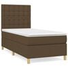 vidaXL Sommier &agrave; lattes de lit avec matelas Marron fonc&eacute; 80x200 cm