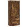 vidaXL Buffet haut Chêne fumé 69,5x34x180 cm Bois d'ingénierie