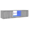 vidaXL Meuble TV avec lumi&egrave;res LED Sonoma gris 140x40x36 cm