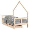 vidaXL Cadre de lit pour enfant et tiroirs 80x160cm bois de pin massif