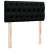 vidaXL Cadre de lit ottoman avec matelas noir 80x200 cm tissu