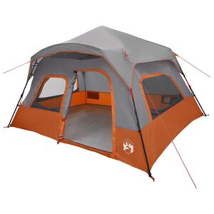 vidaXL Tente Instantan&eacute;e Gris et orange 340 x 280 x 190 cm