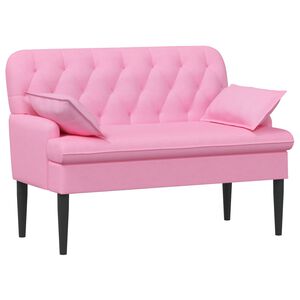 vidaXL Canap&eacute; love seat avec capitonnage en boutons Rose Tissu
