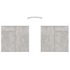 vidaXL Buffet Gris béton 160x36x75 cm Bois d'ingénierie