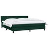 vidaXL Sommier &agrave; lattes de lit et matelas vert fonc&eacute; 180x220cm velours