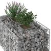vidaXL Lit sur&eacute;lev&eacute; gabion Argent&eacute; 100 x 60 x 55 cm Acier galvanis&eacute;