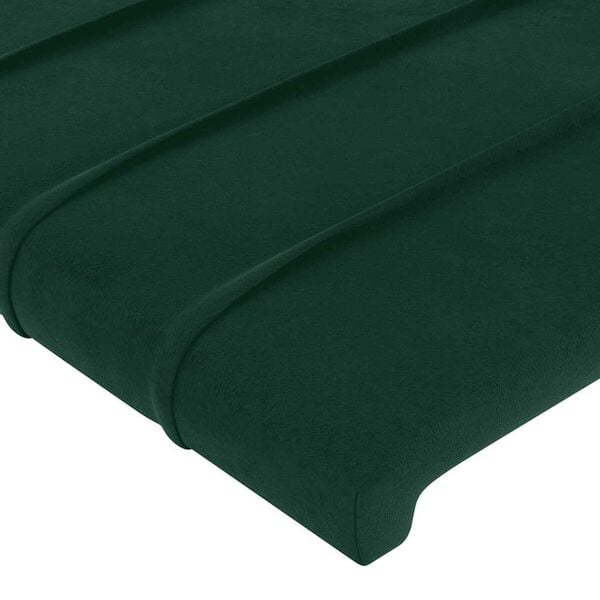 vidaXL T&ecirc;tes de lit 2 pcs Vert fonc&eacute; 72x5x78/88 cm Velours