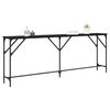 vidaXL Table console Ch&ecirc;ne noir 200 x 29 x 75 cm