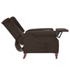 vidaXL Fauteuil inclinable Marron fonc&eacute; Tissu