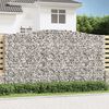 vidaXL Paniers &agrave; gabions arqu&eacute;s 6 pcs 400x30x220/240 cm Fer galvanis&eacute;