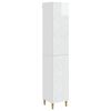 vidaXL Ensemble de Meubles 2 pcs Blanc brillant Bois d'ing&eacute;nierie