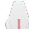 vidaXL Chaise de jeu Blanc et rose Similicuir