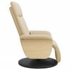 vidaXL Fauteuil inclinable de massage avec repose-pieds crème tissu