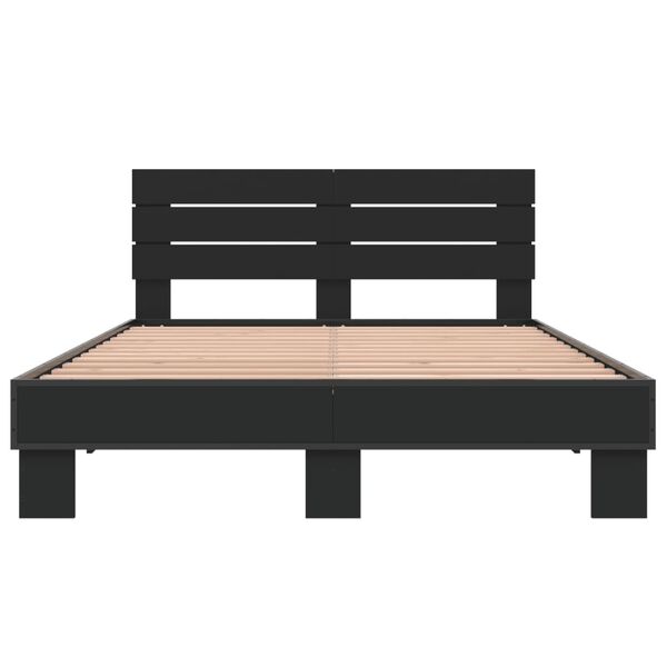 vidaXL Cadre de lit sans matelas noir 120x190 cm