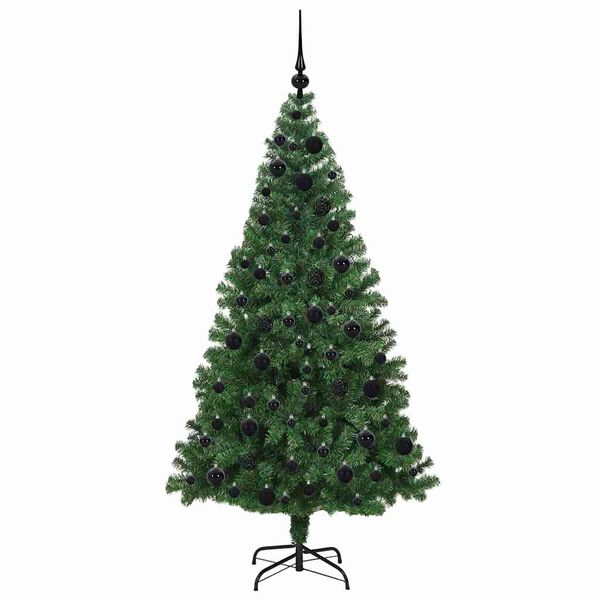 vidaXL Sapin de No&euml;l artificiel Vert 180 cm PVC, Acier et Plastique