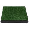 vidaXL Tapis pour animaux avec plateau et gazon artificiel Vert