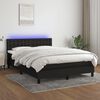 vidaXL Sommier &agrave; lattes de lit avec matelas LED Noir 140x190 cm Tissu