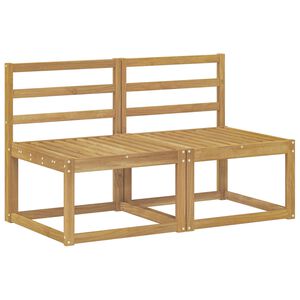 vidaXL 2 Pi&egrave;ce Sofa de milieu ext&eacute;rieur Bois d'Acacia Massif Blanc
