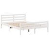 vidaXL Lit biblioth&egrave;que sans matelas blanc 150x200 cm bois pin massif