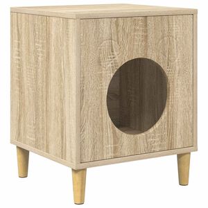 vidaXL Maison pour chat Sonoma 42,5 x 40 x 53 cm Bois d'ing&eacute;nierie