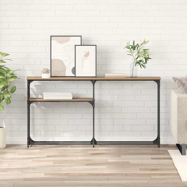 vidaXL TableConsole Ch&ecirc;ne artisanal 145 x 22,5 x 75 cm