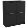 vidaXL Buffets 2 pcs Noir 60x30x70 cm Bois d'ingénierie