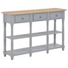 vidaXL Table console Gris 120x30x76 cm MDF