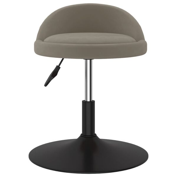 vidaXL Chaise pivotante de salle &agrave; manger Gris clair Velours