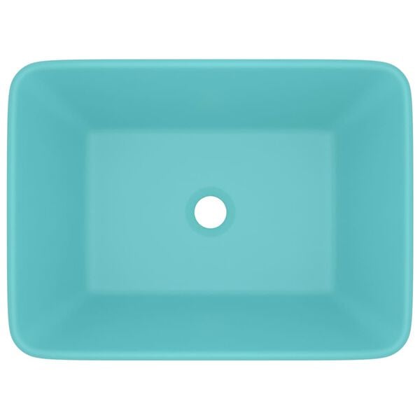 vidaXL Lavabo de luxe Vert clair mat 41x30x12 cm Céramique