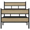 vidaXL Cadre de lit en métal sans matelas chêne sonoma 80x200 cm