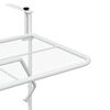 vidaXL Table de balcon Blanc 60x40 cm Acier