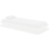 vidaXL Cadre de lit sans matelas blanc bois massif