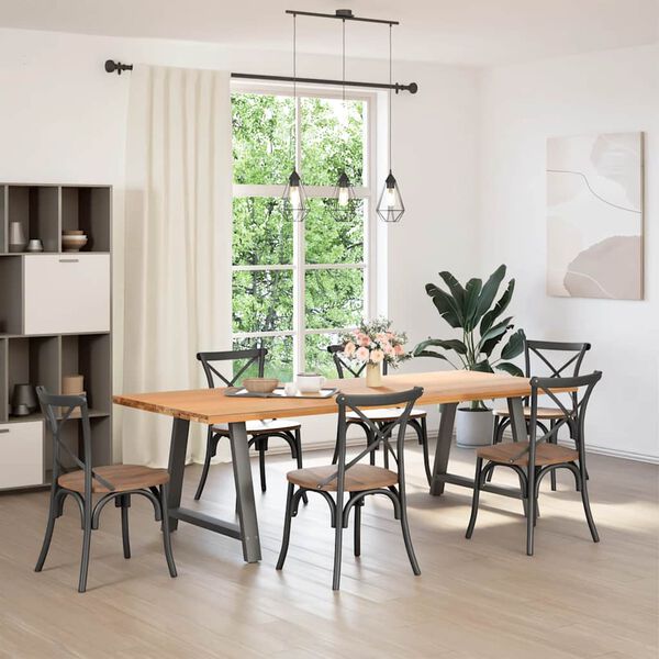 vidaXL Pieds de table à manger en forme de A 2 pièces Anthracite 100 x (72-73) cm Acier