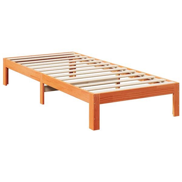 VidaXL Cadre de lit familial sans matelas marron cir&eacute; 240x200 cm