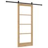 vidaXL Porte coulissante Naturel et Noir 83 x 202 cm