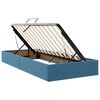 vidaXL Lit de Rangement avec matelas Bleu fonc&eacute; 90 x 200 cm Velours