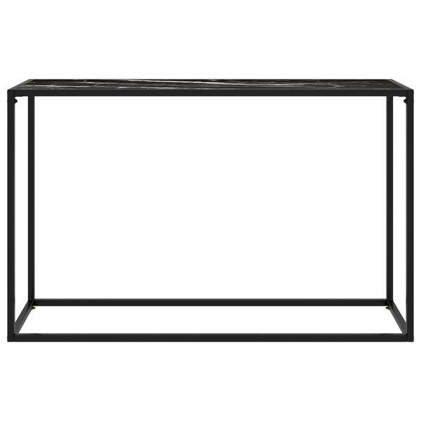 vidaXL Table console Noir 120x35x75 cm Verre tremp&eacute;