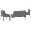 vidaXL Ensembles de canap&eacute;s 3 pcs Gris fonc&eacute; 115 x 56 x 80 cm