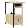 vidaXL Cabinet de chevet avec tiroir Ch&ecirc;ne Sonoma 60 x 30 x 61 cm