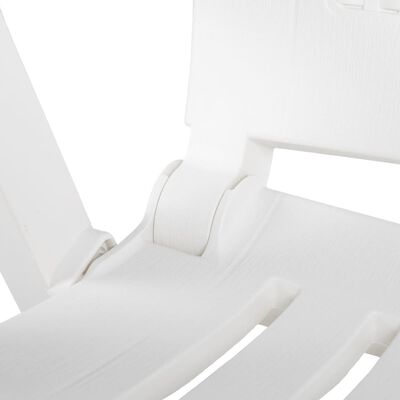 vidaXL Chaises inclinables de jardin 2 pcs Plastique Blanc