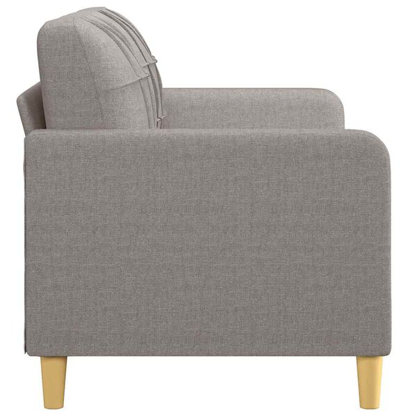 vidaXL Canapé à 2 places Taupe 140 cm Tissu