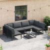 vidaXL Ensemble de canapé de jardin Anthracite Acier