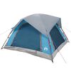 vidaXL Tente de camping de cabine 4 personnes bleu imperméable