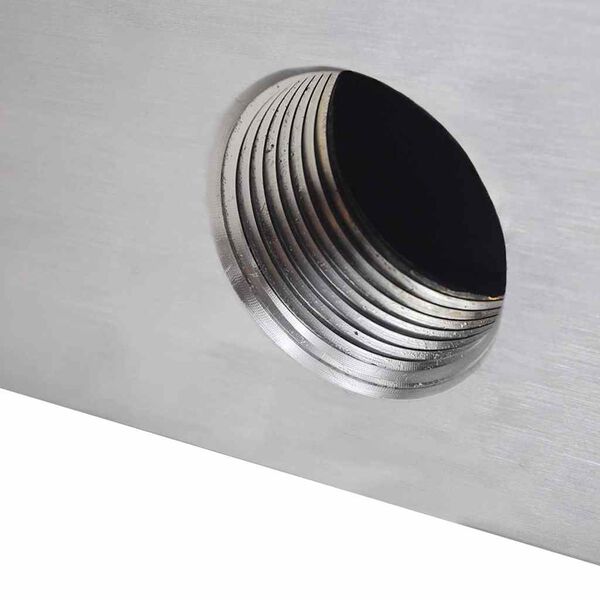 vidaXL Lame d'eau rectangulaire 60 cm Acier inoxydable pour piscine