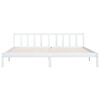 vidaXL Cadre de lit sans matelas blanc bois massif